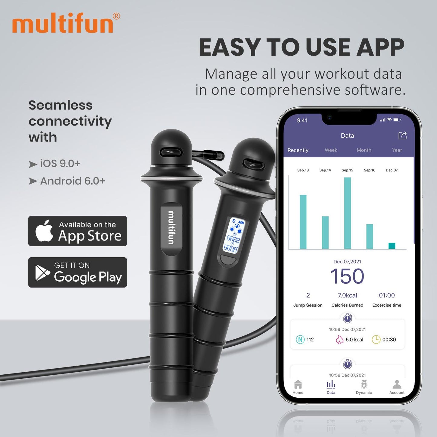 Smart Jump Rope w/ App