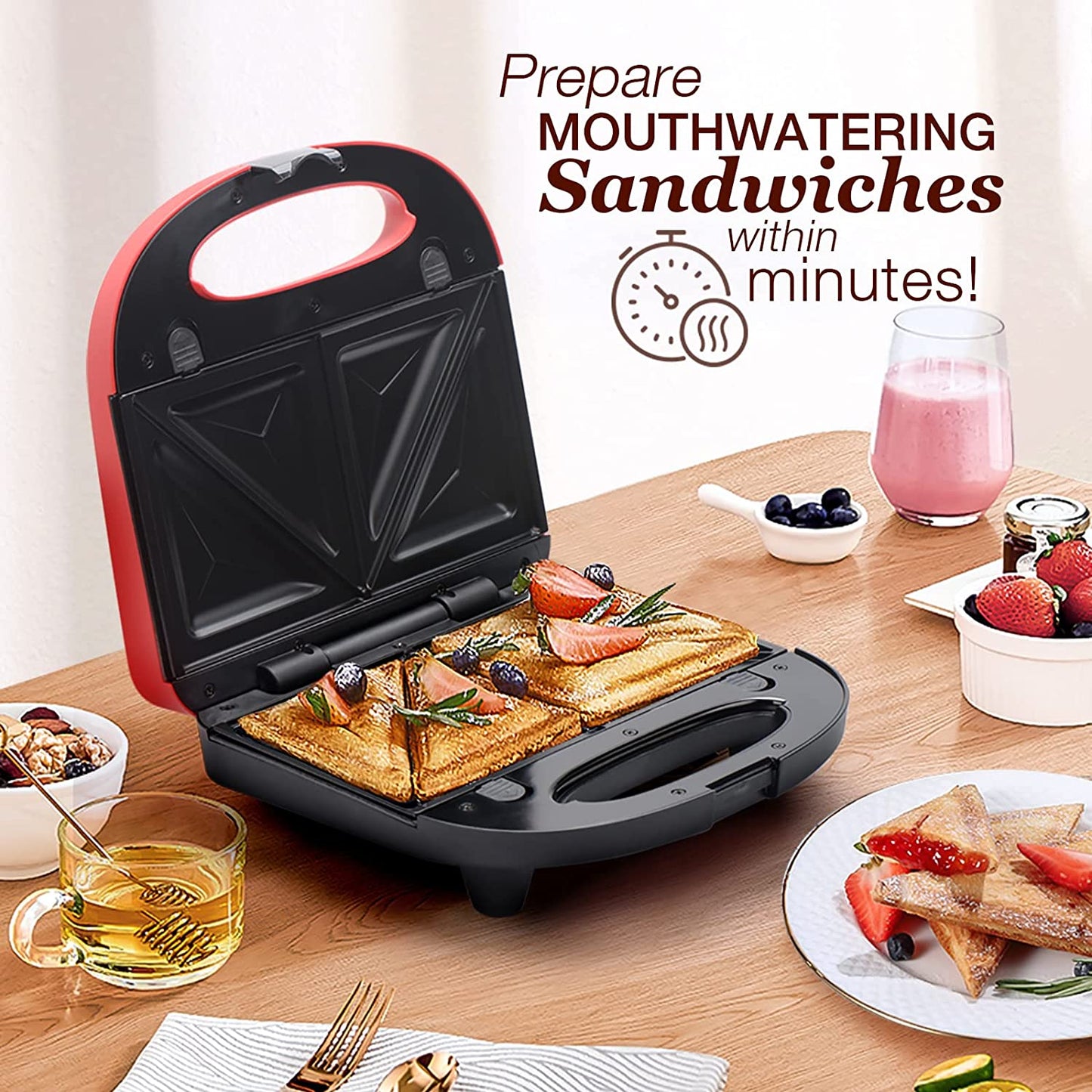 Sandwich Waffle Maker 2-IN-1