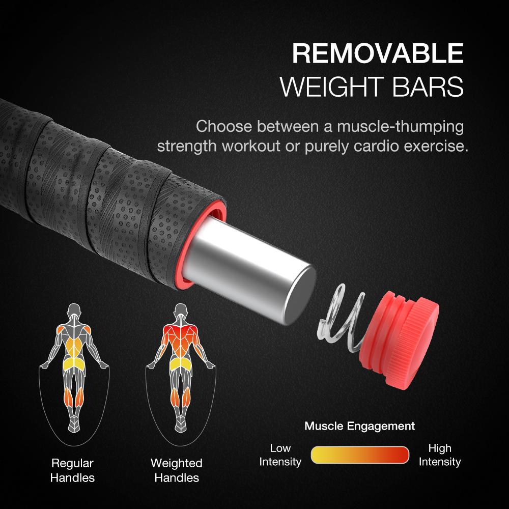 Free shipment-Weighted Speed Jump Rope (black)