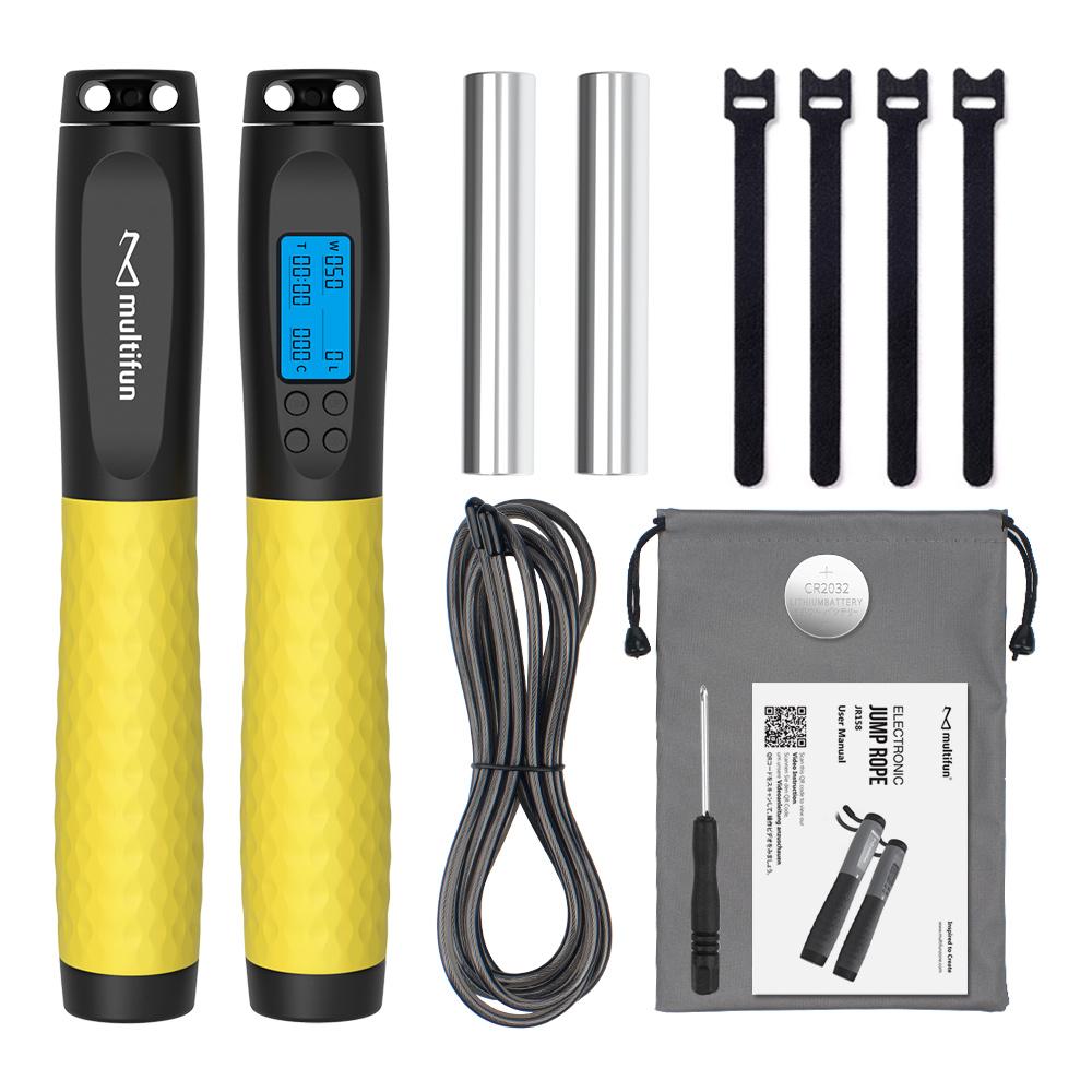 Weighted Jump Rope w/ Counter (yellow)