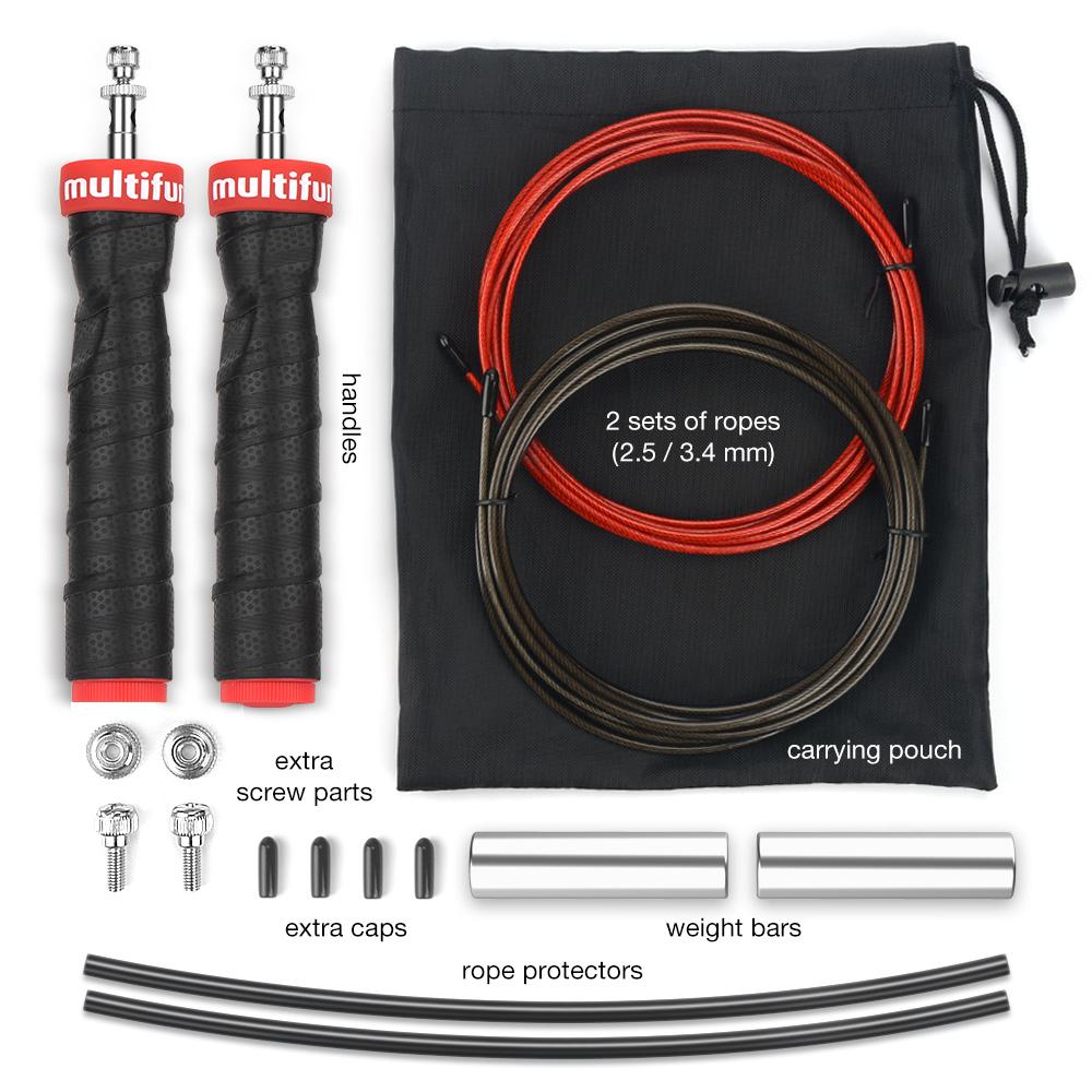 Free shipment-Weighted Speed Jump Rope (black)