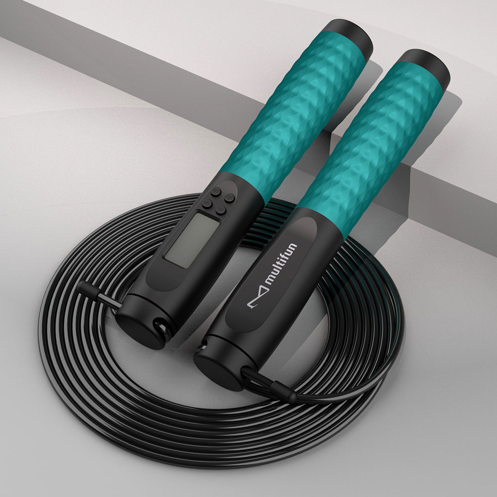 Weighted Jump Rope w/ Counter (teal)