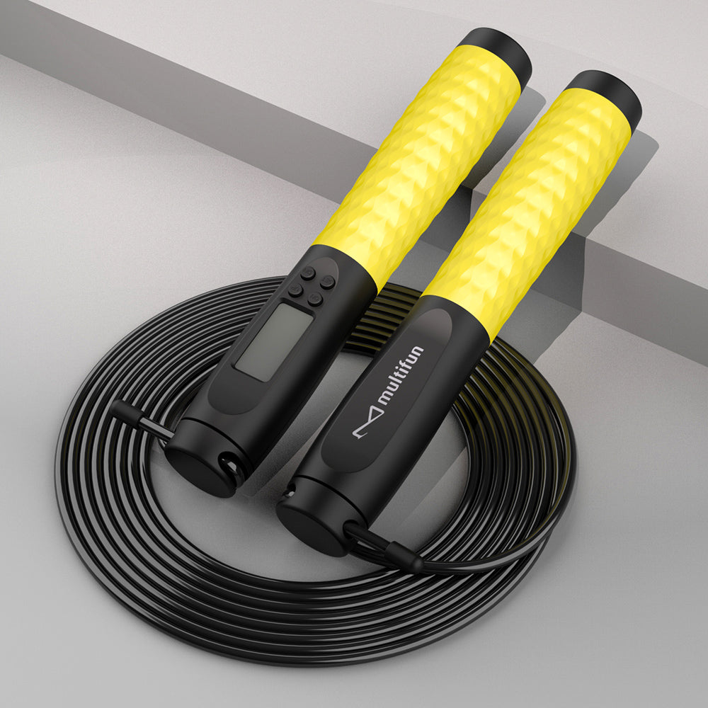 Weighted Jump Rope w/ Counter (yellow)