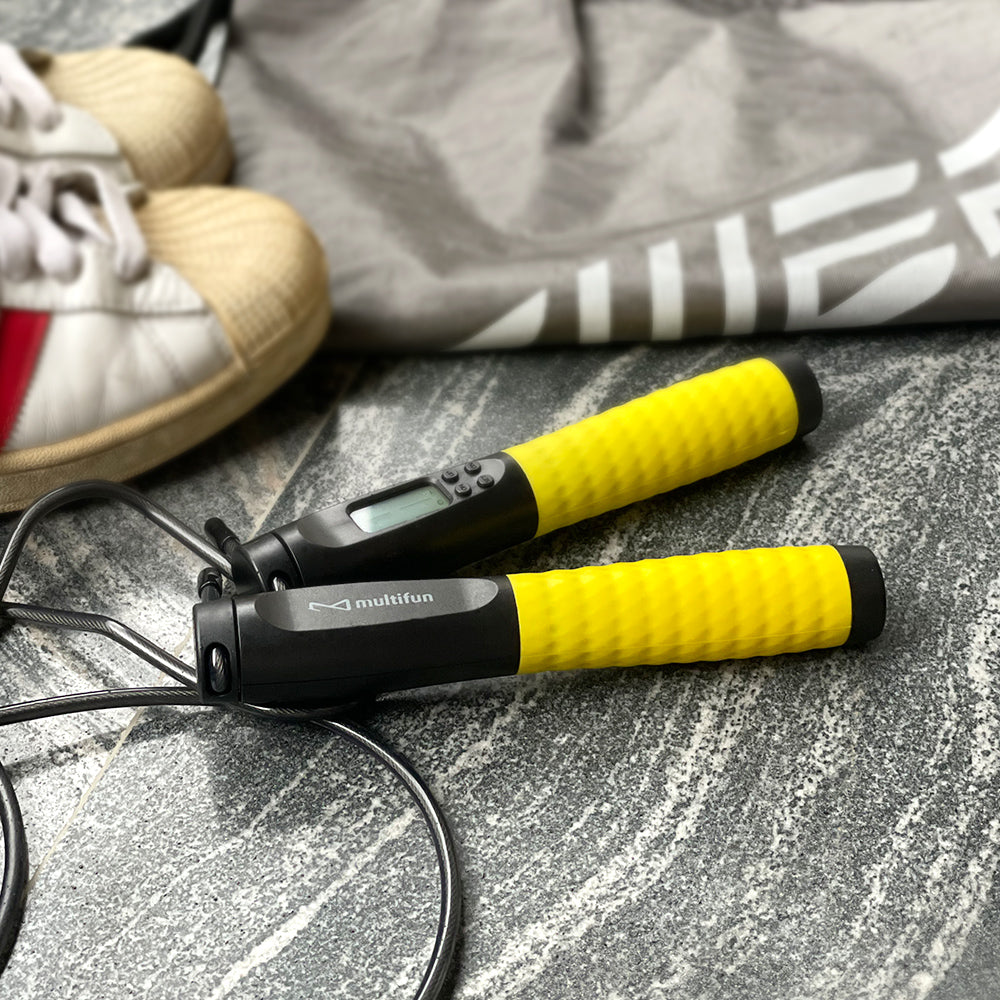 Weighted Jump Rope w/ Counter (yellow)