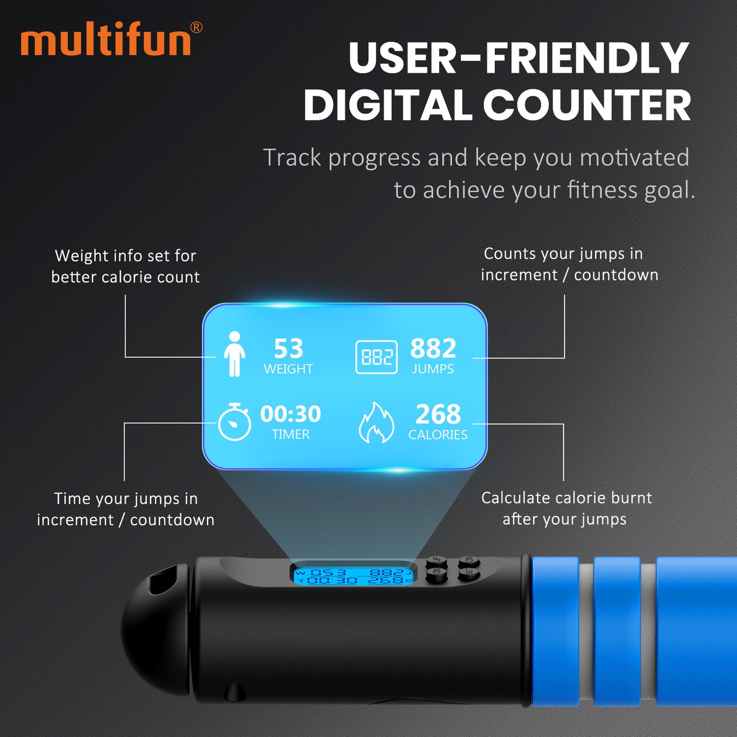 Jump Rope with Counter (blue)