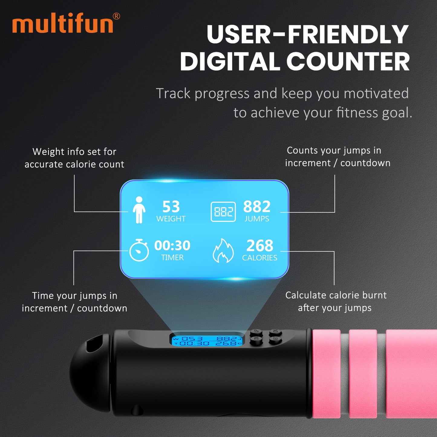 Jump Rope with Counter (pink)
